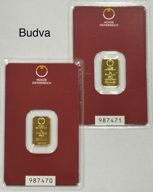 Münze Österreich 2 x 2g