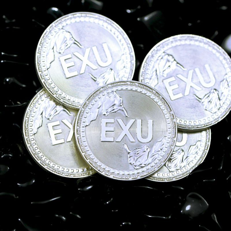 silver and gold round coin